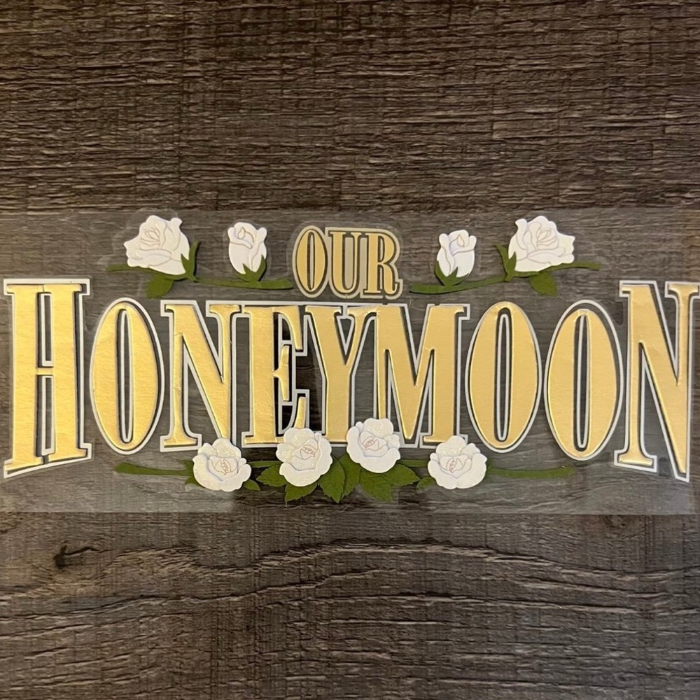 💞 New Honeymoon Dimensional Scrapbook Craft Sticker